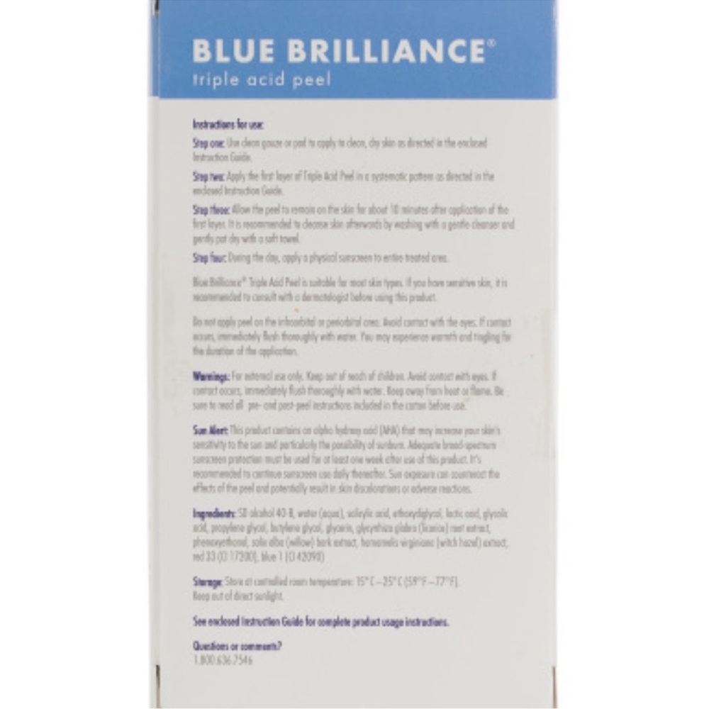OBAGI CLINICAL BLUE BRILLANCE PEEL $149 Facial acid radiance triple acid - Picture 2 of 4